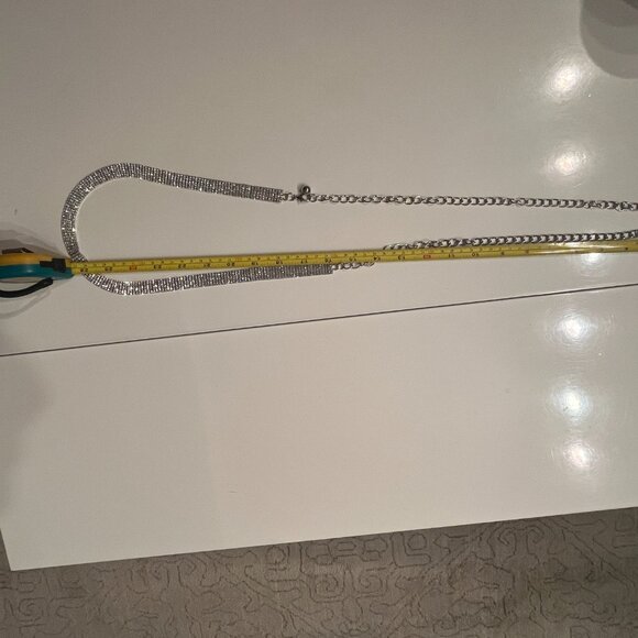 Rhinestone Chain Belt – Adjustable Silver Statement Accessory ✨ - Picture 14 of 14